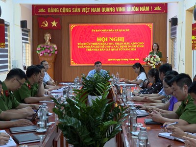 Tổ chức thu nhận mẫu ADN của thân nhân liệt sĩ tại xã vùng cao Qoài Tở