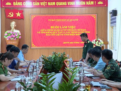 Xã Quài Tở phối hợp khảo sát, tìm kiếm hài cốt liệt sĩ tại bản Lồng