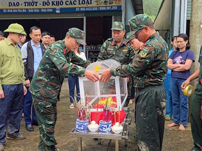 Điện Biên: Khai quật, quy tập 2 phần mộ liệt sĩ tại bản Lồng, xã Quài Tở