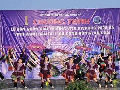 Bản du lịch cộng đồng Lao Chải đón nhận Giải thưởng VITA Awards 2026