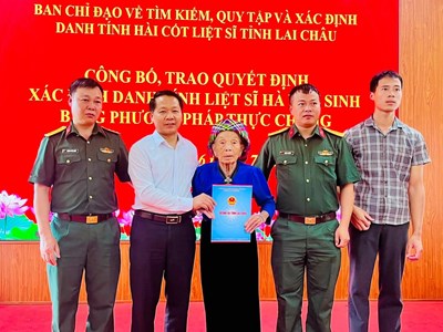 Lai Châu trao quyết định xác định danh tính liệt sĩ Hà Văn Sinh sau 76 năm