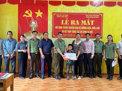 Tuyên Quang ra mắt mô hình bảo vệ an ninh biên giới gắn với an sinh xã hội