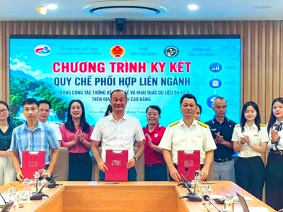 Cao Bằng ký kết phối hợp chia sẻ, khai thác dữ liệu du lịch