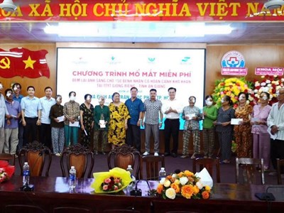 Phẫu thuật mắt miễn phí cho 150 bệnh nhân nghèo tại An Giang