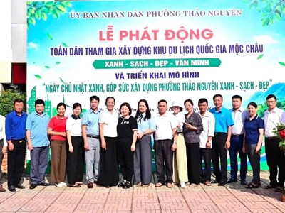“Ngày Chủ nhật xanh” chung tay vì Mộc Châu xanh, sạch, đẹp
