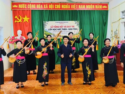 Trao truyền tình yêu hát Then, đàn Tính ở thôn Nà Lá