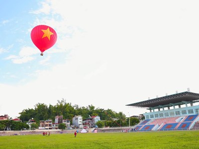 “Cơ hội vàng” ngắm lòng chảo Điện Biên từ trên cao bằng khinh khí cầu