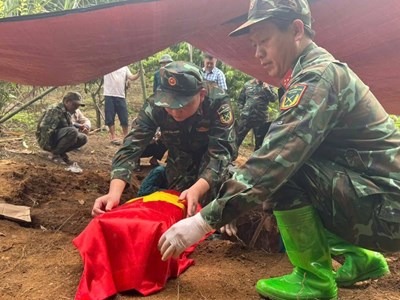 Sơn La quy tập một hài cốt liệt sĩ tại xã Chiềng Hặc