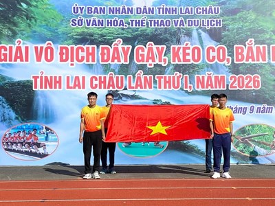 Sôi nổi Giải vô địch đẩy gậy, kéo co, bắn nỏ tỉnh Lai Châu