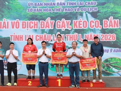 Bế mạc Giải vô địch đẩy gậy, kéo co, bắn nỏ tỉnh Lai Châu