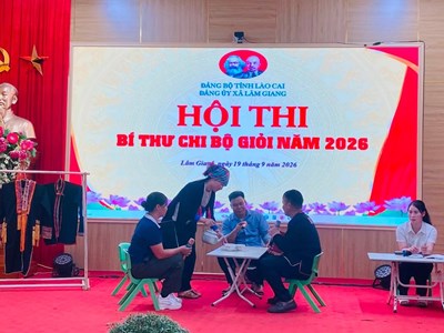 Lào Cai: Sôi nổi Hội thi Bí thư Chi bộ giỏi xã Lâm Giang