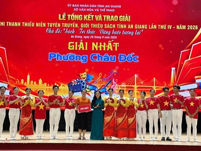 Trao giải Hội thi Thanh thiếu niên tuyên truyền, giới thiệu sách tỉnh An Giang