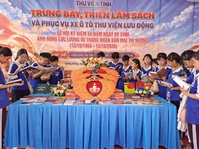 Lan tỏa văn hóa đọc tại Lễ hội kỷ niệm 66 năm Ngày hy sinh Anh hùng Mai Thị Nương