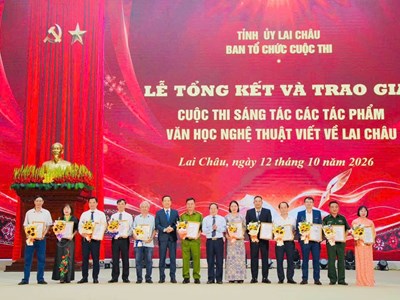 Lai Châu trao giải Cuộc thi sáng tác văn học nghệ thuật năm 2026