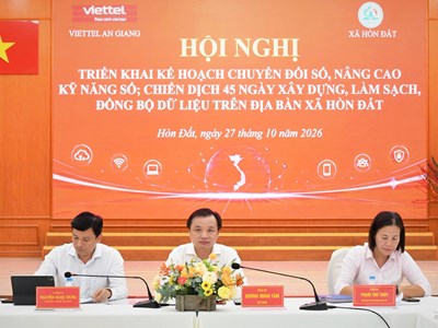 Hòn Đất đẩy mạnh chuyển đổi số, làm sạch dữ liệu trong 45 ngày