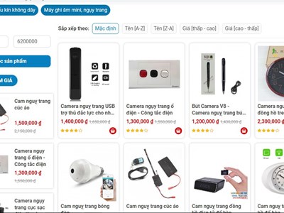 Thiết bị quay lén rao bán tràn lan trên mạng