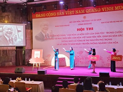 Hội thi thuyết trình lan tỏa nội dung “Văn hóa là hồn cốt của dân tộc”  trong cuốn sách của cố Tổng Bí thư Nguyễn Phú Trọng 