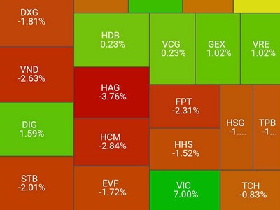 Điều chỉnh diện rộng,VN- Index mất mốc 1.300 điểm 
