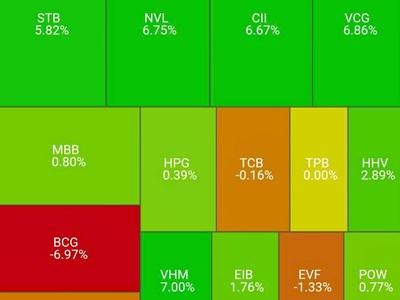 Nhiều cổ phiếu tăng kịch trần trong phiên “xanh vỏ, đỏ lòng”