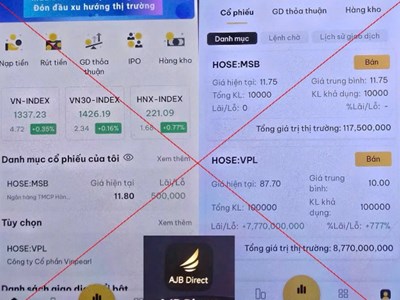 Cảnh giác hành vi lừa đảo từ các ứng dụng chứng khoán giả mạo