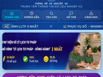 Tra cứu thủ tục cấp lí lịch tư pháp trên thư viện số