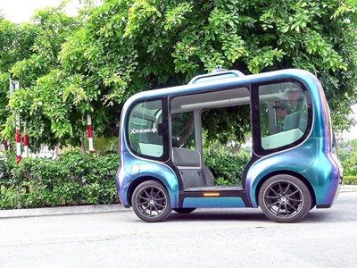 Thử nghiệm xe buýt tự hành và robotaxi tại Hòa Lạc