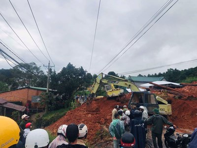 Lâm Đồng: Lại thêm 2 người thương vong vì sạt lở đất