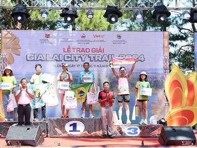 Hơn 6.800 VĐV tham gia Giải chạy “Gia Lai City Trail 2024 - Giấc mơ đại ngàn”