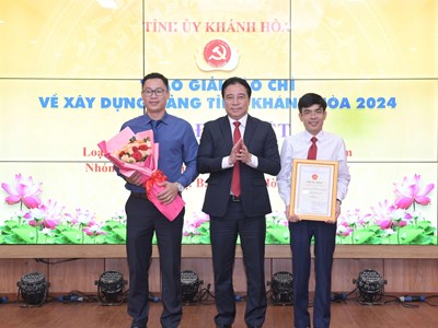 Trao Giải báo chí về xây dựng Đảng tỉnh Khánh Hòa lần thứ IV - năm 2024