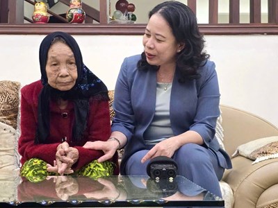 Phó Chủ tịch nước Võ Thị Ánh Xuân thăm, tặng quà chúc Tết tại Gia Lai