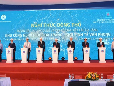 Khánh Hòa: Động thổ dự án Khu Công nghiệp Dốc Đá Trắng hơn 1.807 tỉ đồng