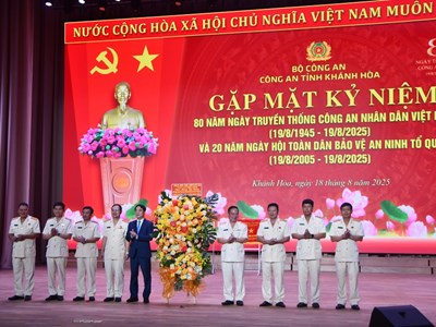Khánh Hòa: Gặp mặt kỷ niệm 80 năm Ngày truyền thống Công an nhân dân 