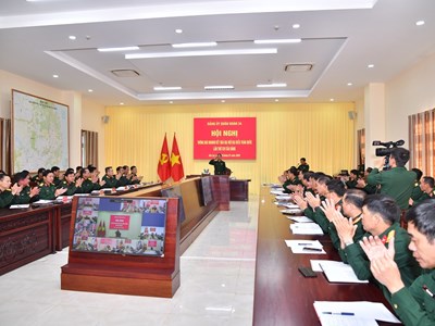 Quân đoàn 34 tổ chức Hội nghị thông báo kết quả Đại hội XIV của Đảng