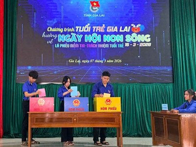 Gia Lai: Tuổi trẻ hướng về Ngày hội non sông