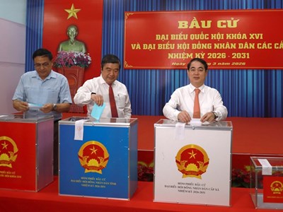 Khánh Hòa: Cử tri hồ hởi tham gia Ngày hội non sông