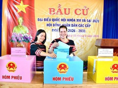 Gia Lai: Cử tri xã Ia Phí phấn khởi tham gia bầu cử đại biểu Quốc hội và HĐND các cấp