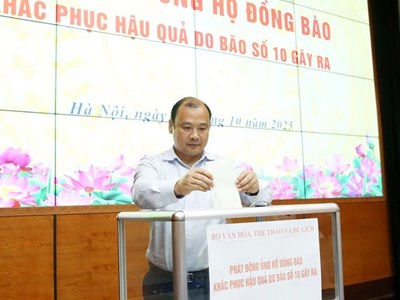 Bộ VHTTDL phát động ủng hộ đồng bào bị thiệt hại bởi cơn bão số 10