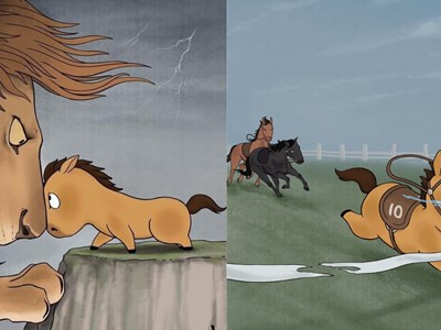 Chú ngựa hoạt hình Mã Tiểu Dã “vừa khóc vừa chạy” gây sốt