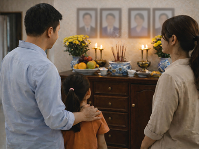 Nỗi niềm con gái không có chỗ thờ cha mẹ ruột trong nhà