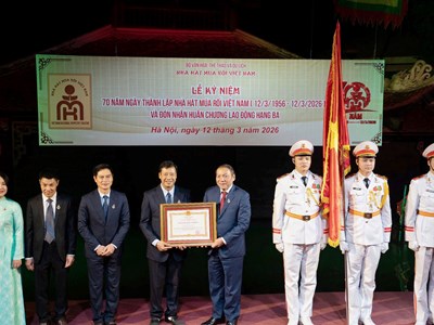 Nhà hát Múa rối Việt Nam kỷ niệm 70 năm Ngày thành lập và đón nhận Huân chương Lao động hạng Ba