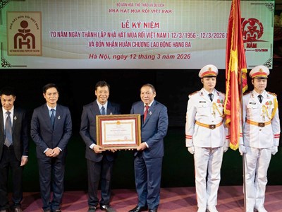 Nhà hát Múa rối Việt Nam kỷ niệm 70 năm Ngày thành lập và đón nhận Huân chương Lao động hạng Ba