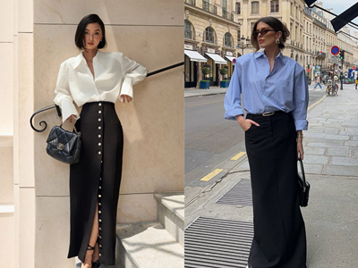 Nâng tầm thời trang công sở với 5 cách phối đồ cùng chân váy midi