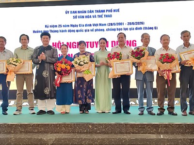 38 gia đình văn hóa tiêu biểu được tôn vinh tại Huế