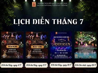 Thưởng thức 3 chương trình đặc sắc trong tháng 7.2026 của Nhà hát Múa rối Việt Nam