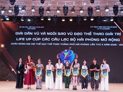 Trao giải Dân vũ và Ngôi sao vũ đạo thể thao giải trí Life Up Cúp Hải Phòng mở rộng 2026
