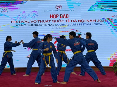 Gần 2.000 võ sư, vận động viên tham gia Festival võ thuật quốc tế Hà Nội 2026