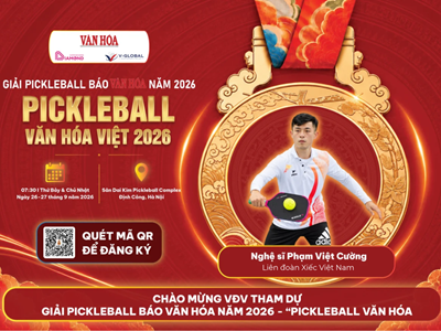 Dàn nghệ sĩ Liên đoàn Xiếc Việt Nam tranh tài ​tại Giải Pickleball Báo Văn Hóa năm 2026