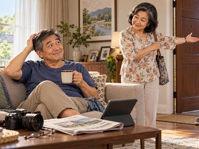 Chồng nghỉ hưu, vợ bỗng muốn… chồng ra đường?