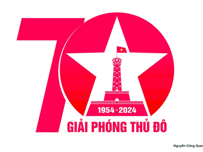 Công bố mẫu logo tuyên truyền kỷ niệm 70 năm Ngày Giải phóng Thủ đô