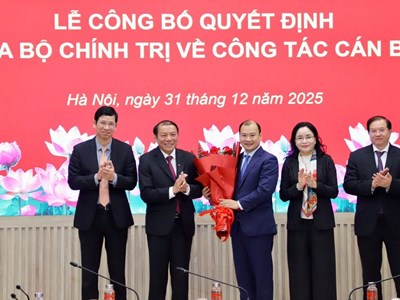 Thứ trưởng Thường trực Bộ VHTTDL Lê Hải Bình giữ chức Phó Giám đốc Học viện Chính trị quốc gia Hồ Chí Minh